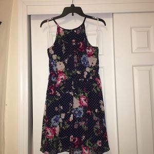 Polka dot Floral Formal Summer Dress